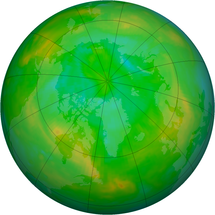 Arctic ozone map for 23 July 1979